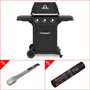 Broil King Royal Shadow 320 - Modell 2025 inkl. Fetttrennspray und Imperial Grillzange, Grillbundle