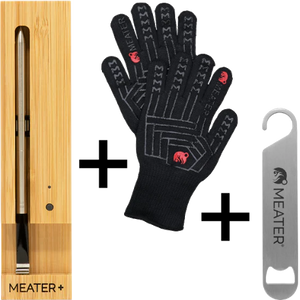 Meater+ Grillthermometer Bluetooth + Handschuhe & Flaschenöffner "Community Deal", Bundle