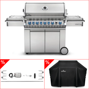 Napoleon Prestige Pro 665 inkl. Rotisserie & Abdeckhaube, Grillbundle