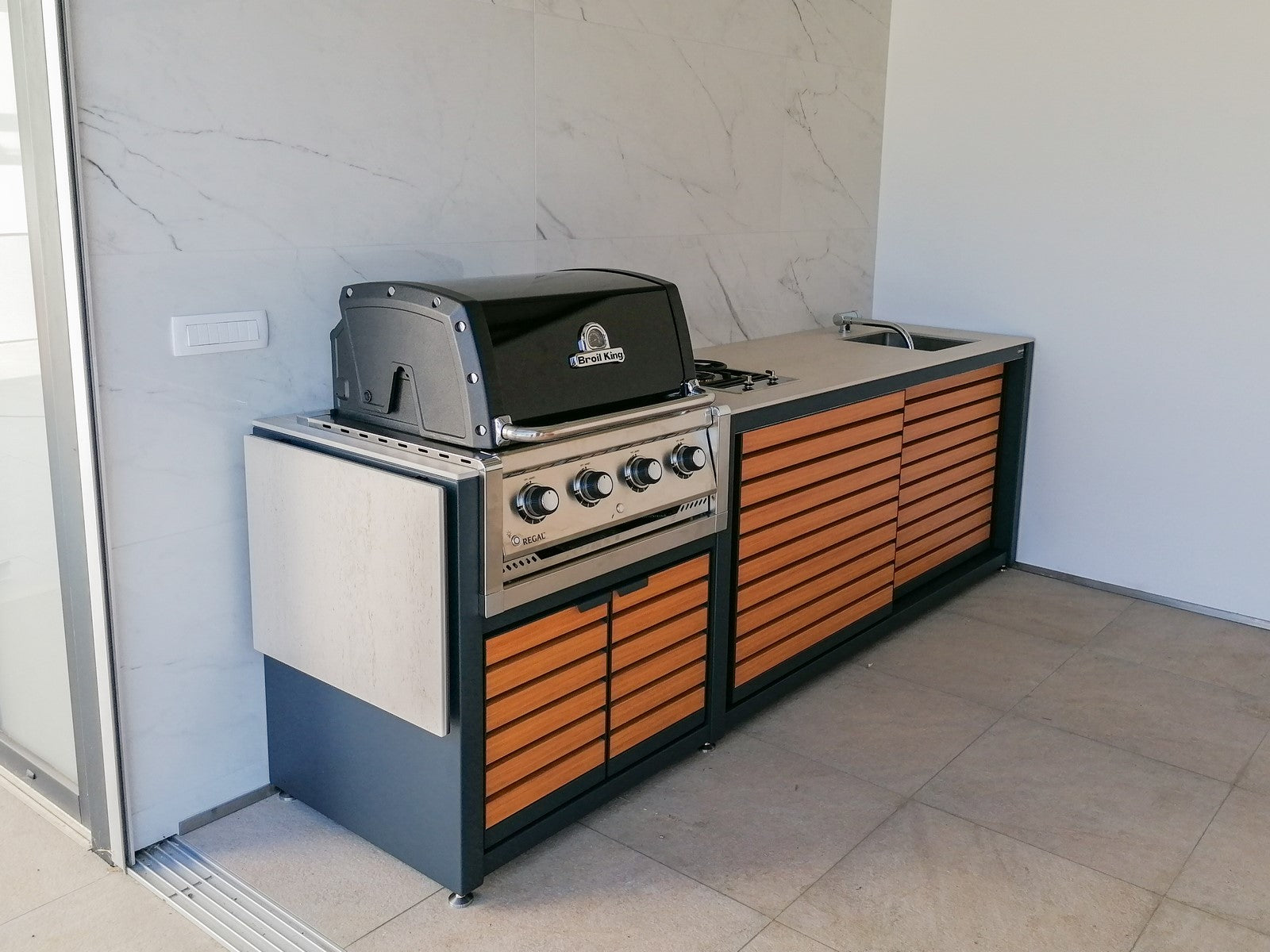 Dukin Outdoorküche Klappbrett für CookOUT® GRILL/ EGG, Außenküche, Detailansicht 2
