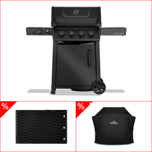 Napoleon Gasgrill Phantom Freestyle PRO 425 Bundle – Mattschwarz (Modell 2026) mit Sizzle Zone, Abdeckhaube & Grillplatte