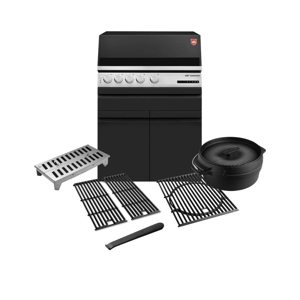 Otto Wilde „Slow Griller“-Set mit Gasgrill G32 Connected 2 Türen, Bundle
