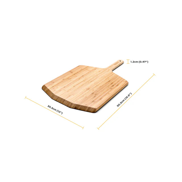 Maße der Ooni HolzPizzaschaufel aus Bambus