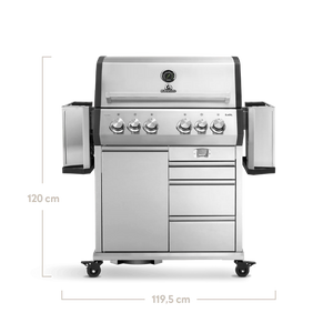 Burnhard Big EARL Premium-Gasgrill 4-Brenner Edelstahl mit Gusseisenrost, Grillrost aus Gusseisen, Detailansicht 1