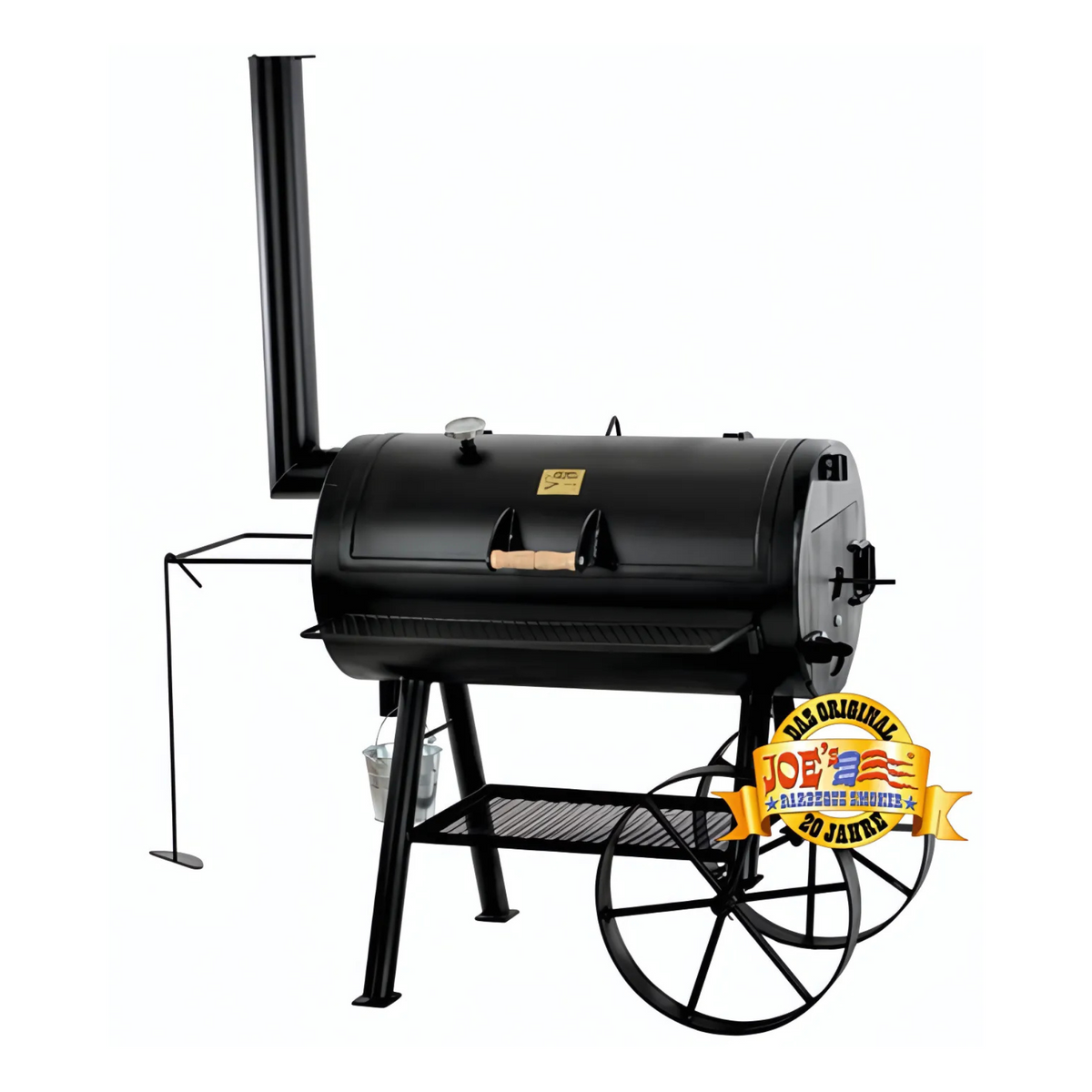 Joe´s Barbeque 20" Sloppy Joe Fassgrill groß mit Fahrgestell u. massiven Rädern, Smoker