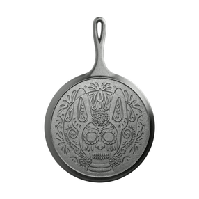 Lodge Gusseisen Griddle mit XOLO SUGAR SKULL, Grillzubehör