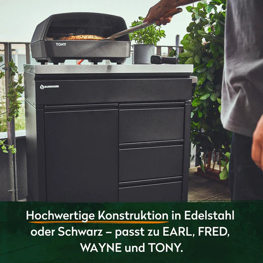 Burnhard Edelstahl Grill Beistellwagen, Detailansicht 8