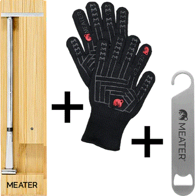Meater Pro/ 2 + Grillthermometer Bluetooth + Handschuhe & Flaschenöffner "Community Deal"