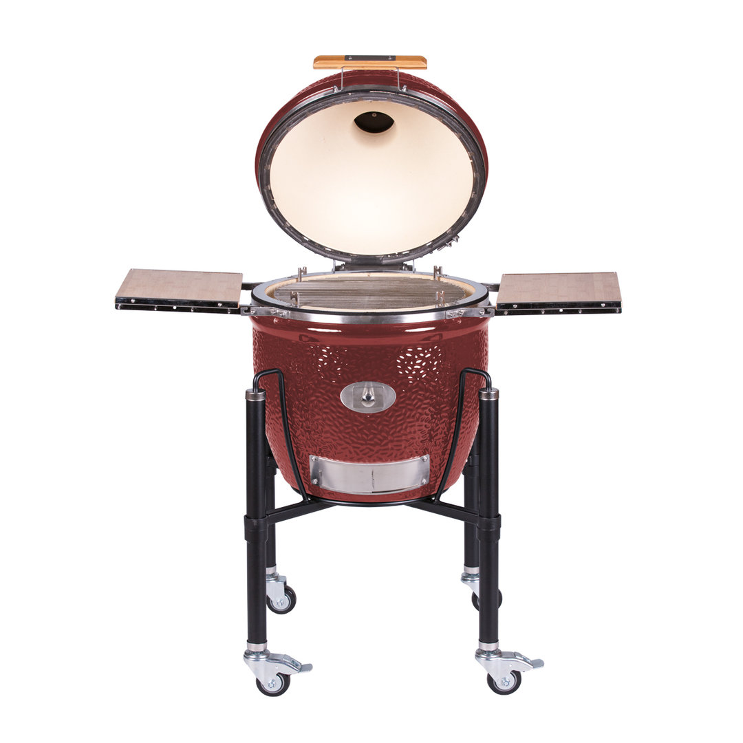Monolith Classic Pro 2.0, Rot mit Gestell, Grillrost aus Edelstahl, für 1 - 10 Personen, Detailansicht 1