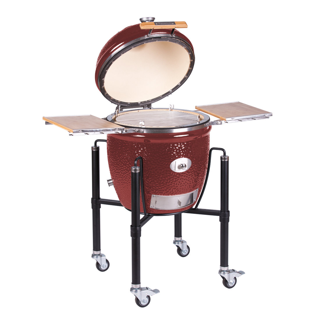 Monolith Classic Pro 2.0, Rot mit Gestell, Grillrost aus Edelstahl, für 1 - 10 Personen, Detailansicht 4