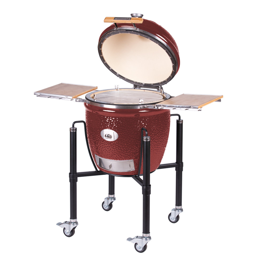 Monolith Classic Pro 2.0, Rot mit Gestell, Grillrost aus Edelstahl, für 1 - 10 Personen, Detailansicht 6