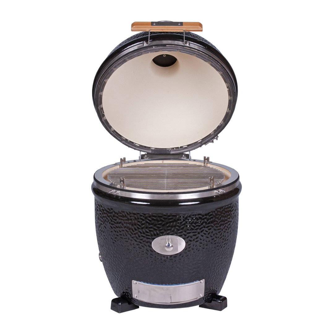 Monolith TWO.55 Kamado, Schwarz ohne Gestell, Grillrost aus Edelstahl, für 1 - 10 Personen, Detailansicht 1