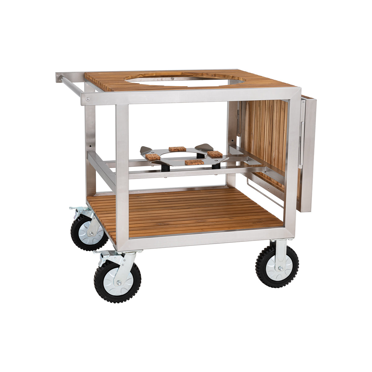 Monolith Buggy aus Edelstahl & Teak, LeChef, Grillzubehör, Detailansicht 12