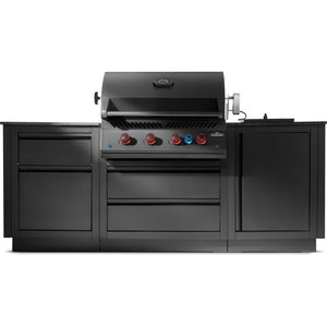 Napoleon OASIS®, 32-Zoll-Einbaugrill 700er-Serie mit Infrarot-Heckbrenner, Mattschwarz