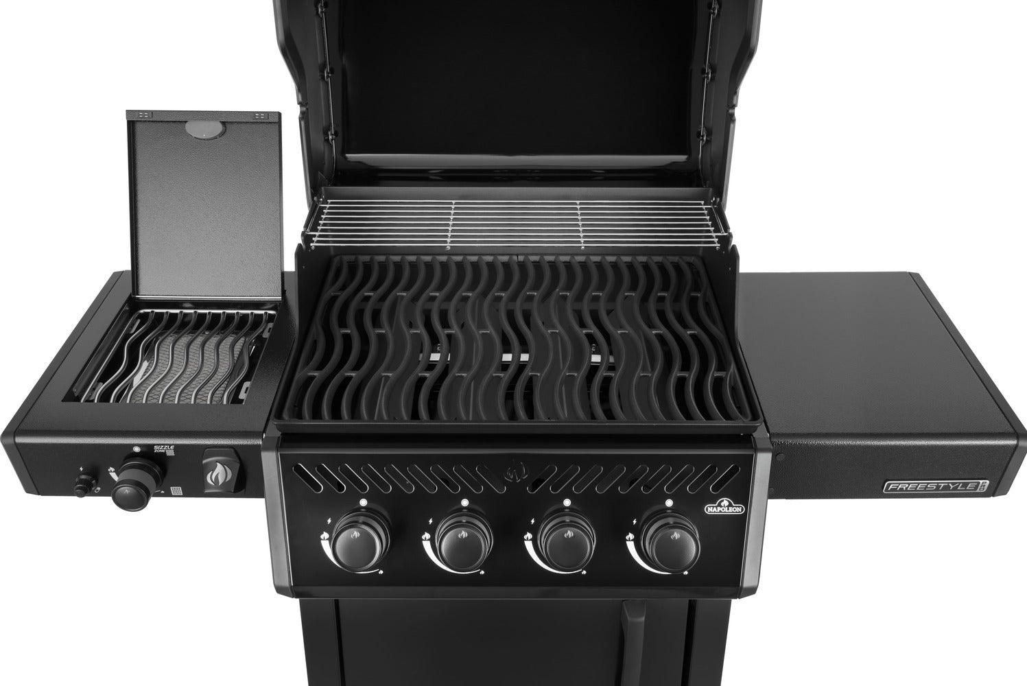 Napoleon Freestyle PRO 425, 4 Hauptbrenner, SIZZLE ZONE und Tür, schwarz| 2026, Grillrost aus Gusseisen, für, Detailansicht 5