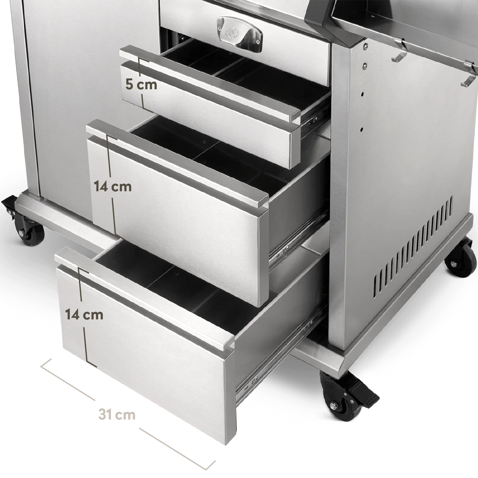 Burnhard Big EARL Premium-Gasgrill 4-Brenner Edelstahl mit Gusseisenrost, Grillrost aus Gusseisen, Detailansicht 3