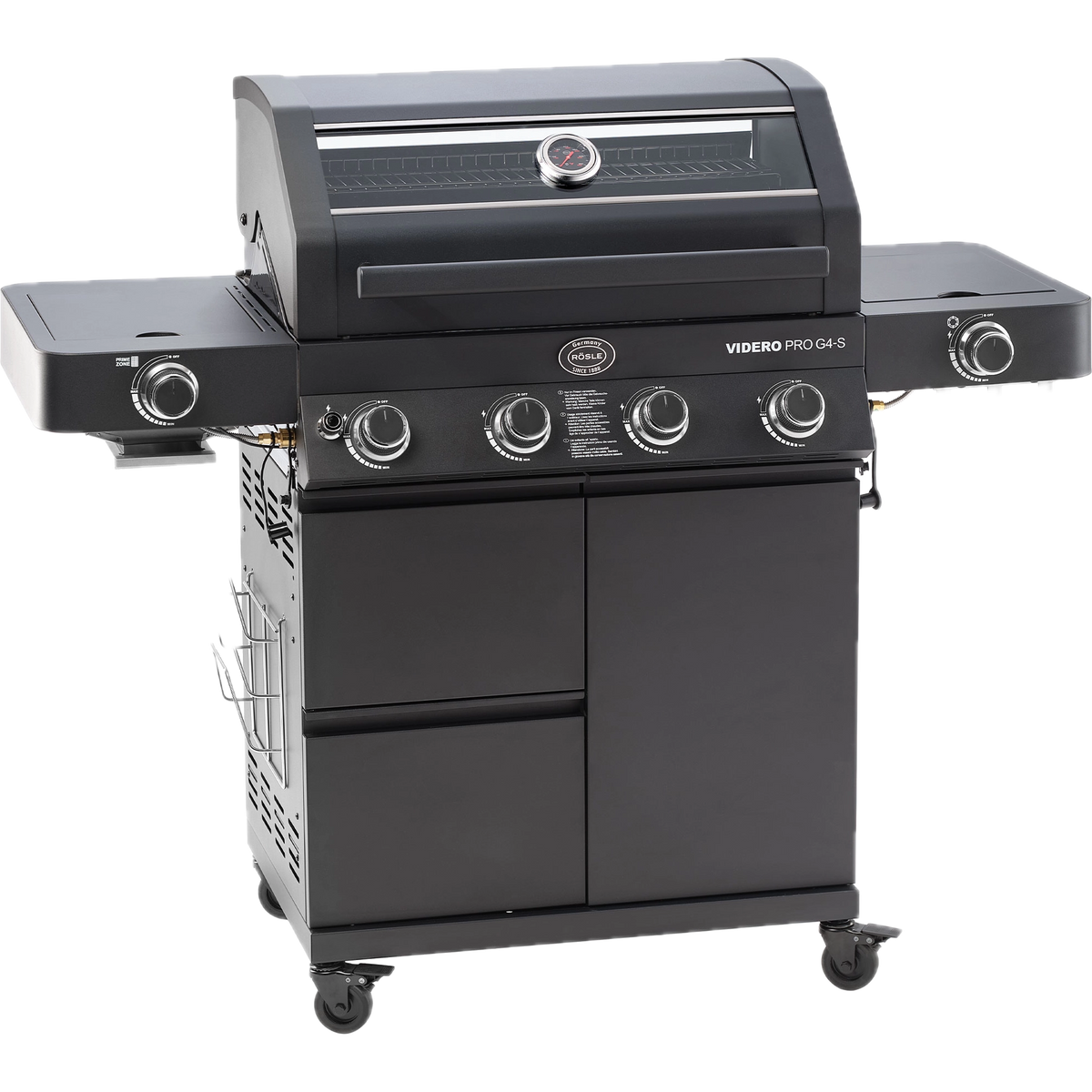 Rösle Videro Pro G4-S Vario+ 50mbar, Grillrost aus Gusseisen, für 1 - 12 Personen