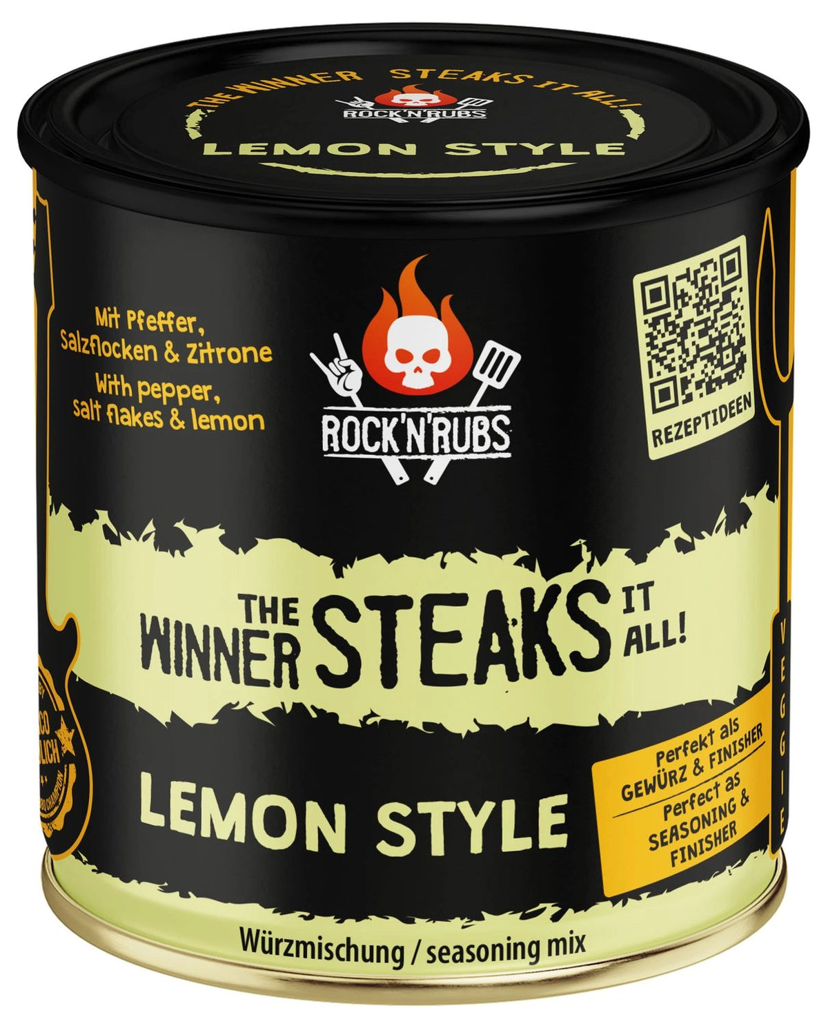 Rock n' Rubs Rock 'n' Rubs The winner steaks it all Lemon (140g) Gold Line, Gewürz