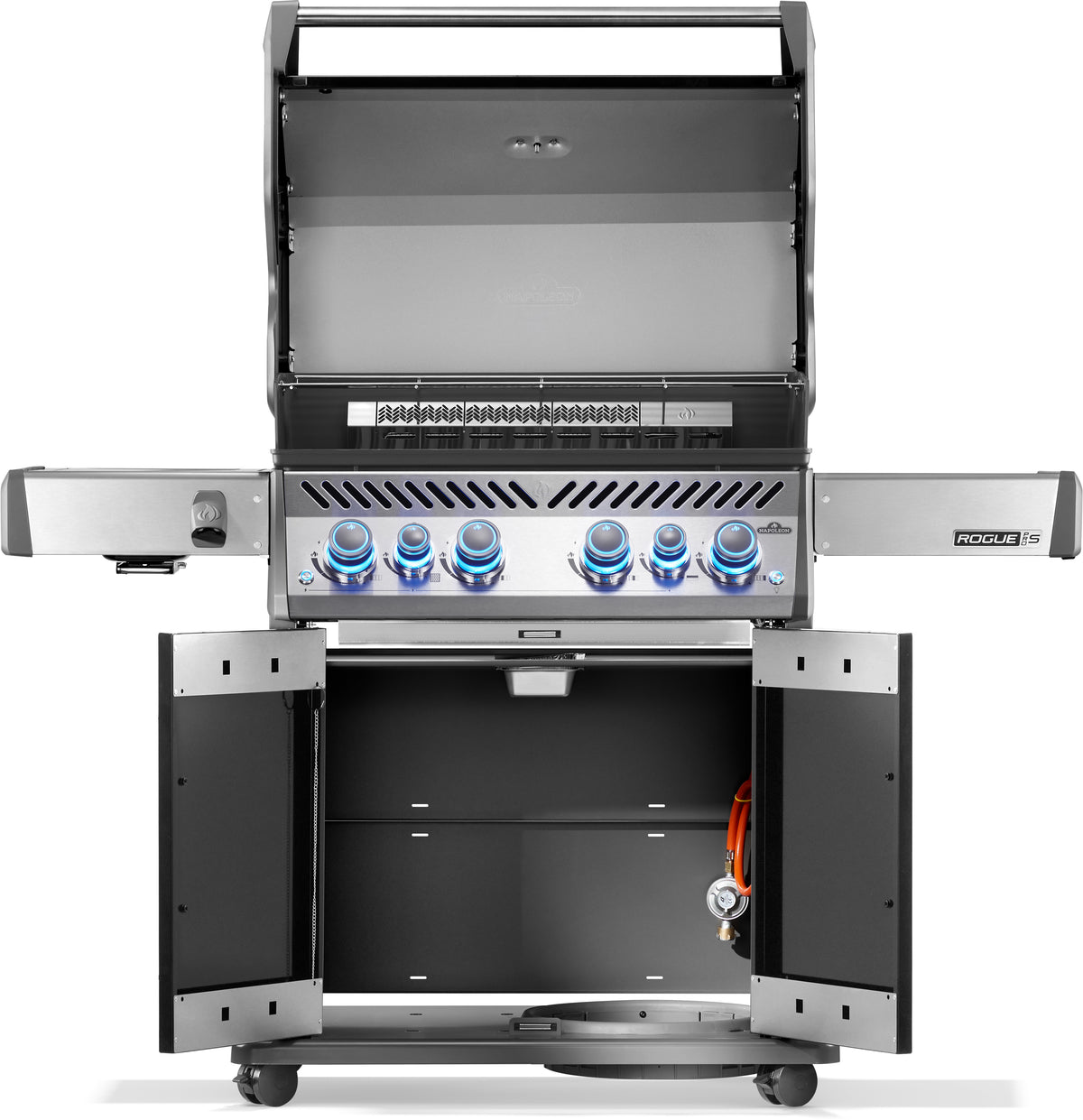 Napoleon Rogue PRO-S 525 mit Gußrosten, Schwarz, Grillrost aus Gusseisen, für 1 - 14 Personen, Detailansicht 4