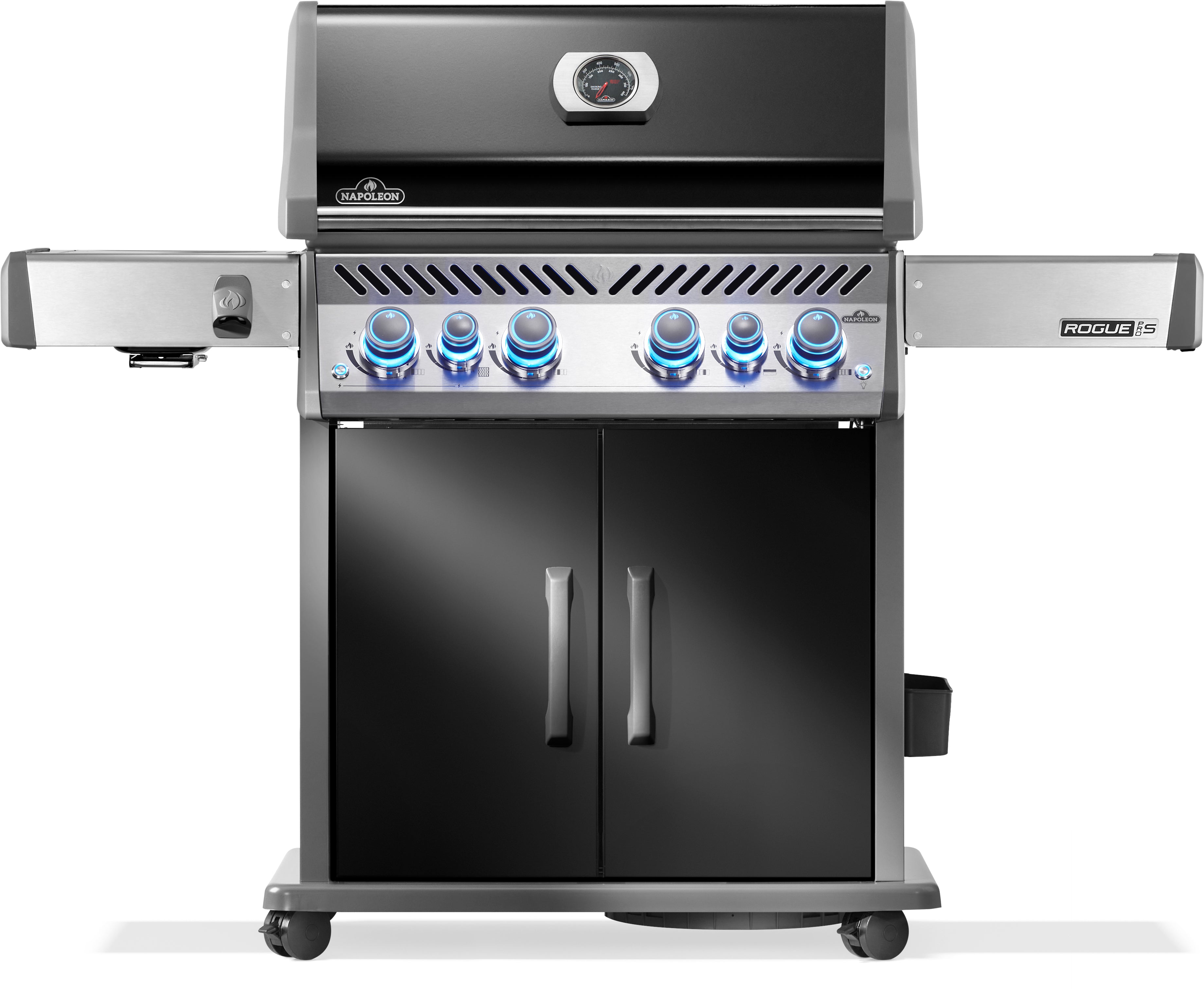 Napoleon Rogue PRO-S 525 mit Gußrosten, Schwarz, Grillrost aus Gusseisen, für 1 - 14 Personen