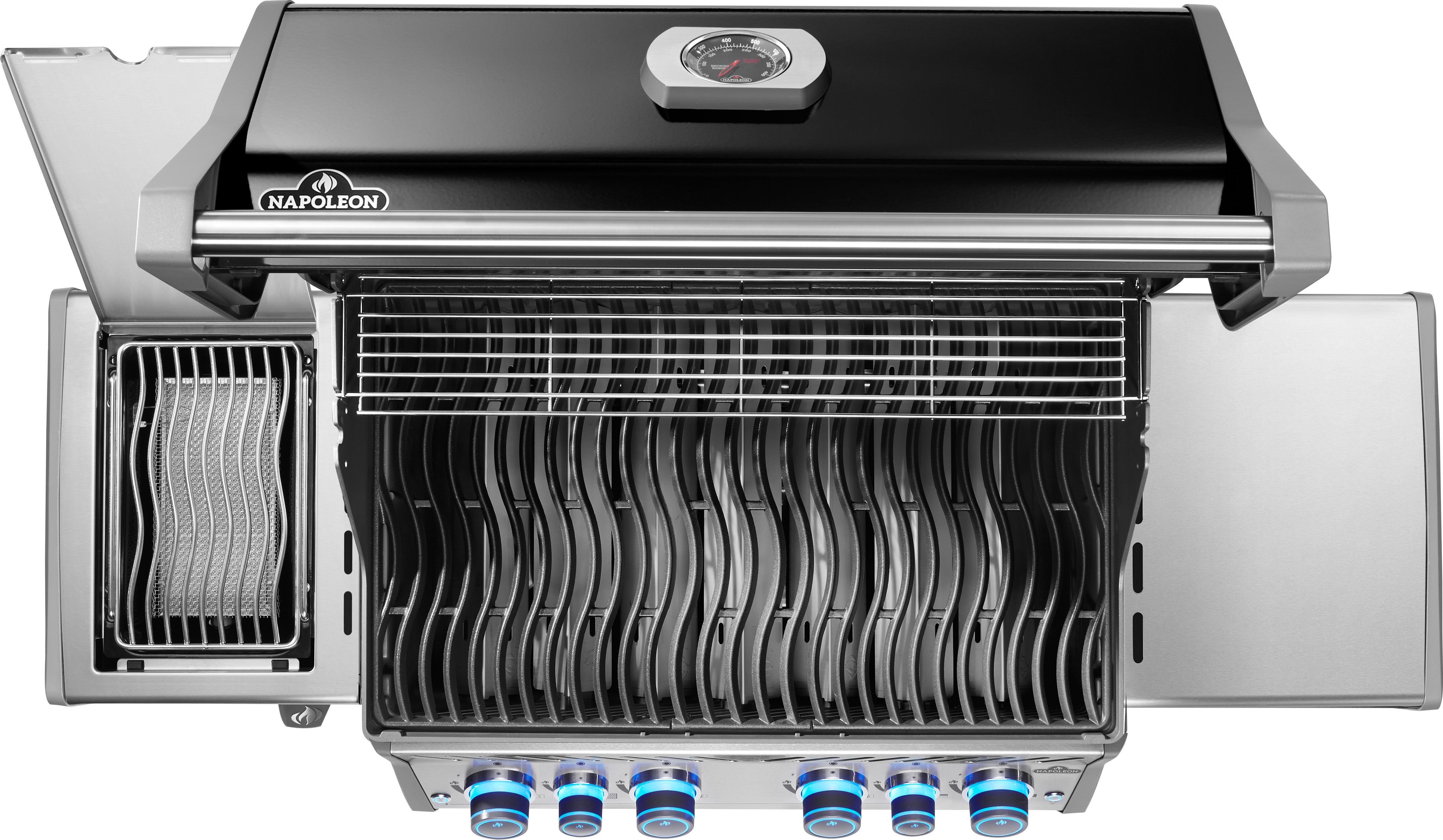 Napoleon Rogue PRO-S 525 mit Gußrosten, Schwarz, Grillrost aus Gusseisen, für 1 - 14 Personen, Detailansicht 6