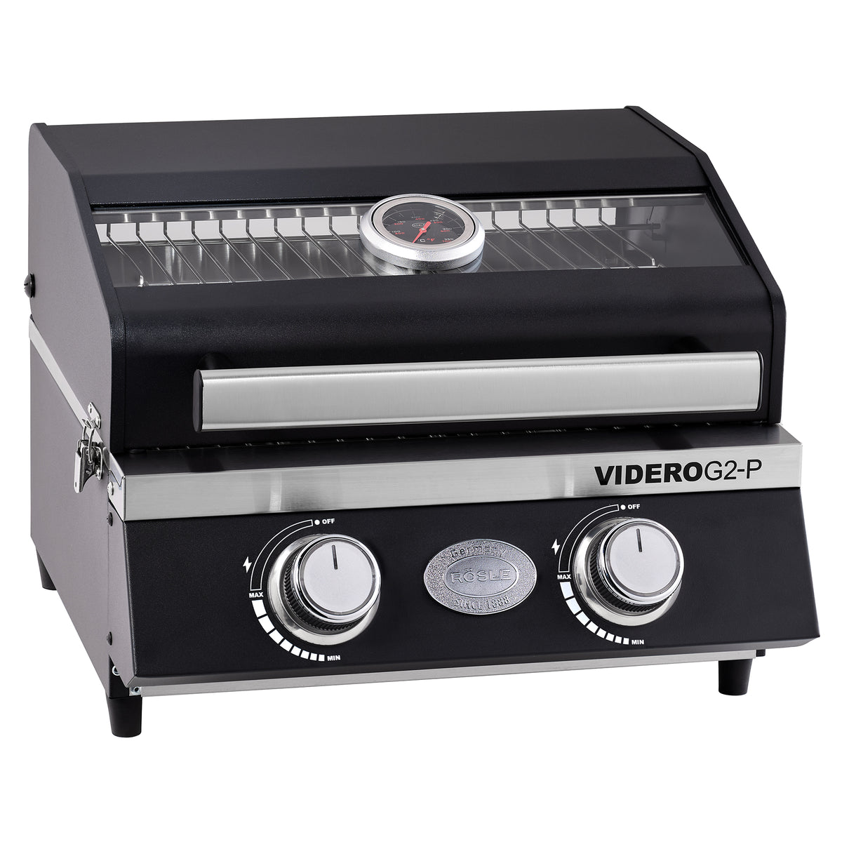 Rösle BBQ-Portable VIDERO G2-P 30mbar, Grillrost aus Gusseisen, für 1 - 3 Personen