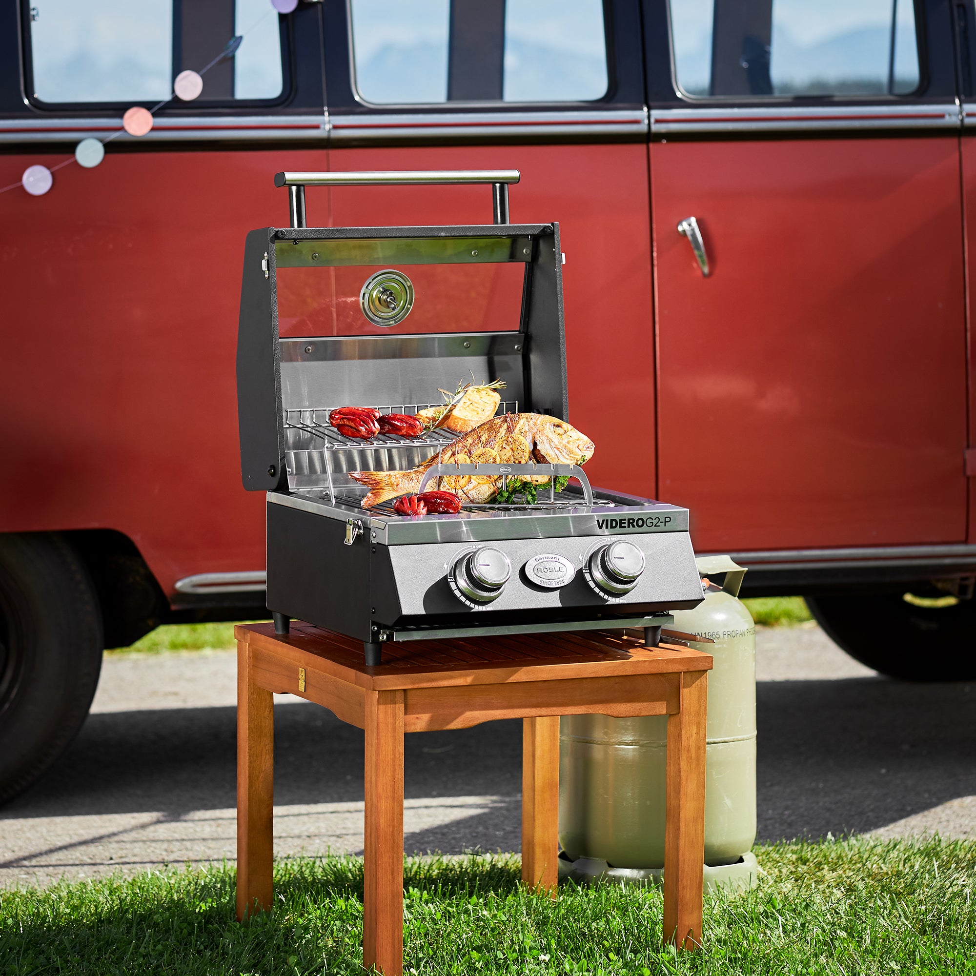 Rösle BBQ-Portable VIDERO G2-P 50 mbar, Grillrost aus Gusseisen, für 1 - 3 Personen, Detailansicht 8