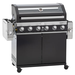 Rösle VIDERO G6-S Vario+ schwarz 50 mbar, Grillrost aus Gusseisen, für 1 - 20 Personen