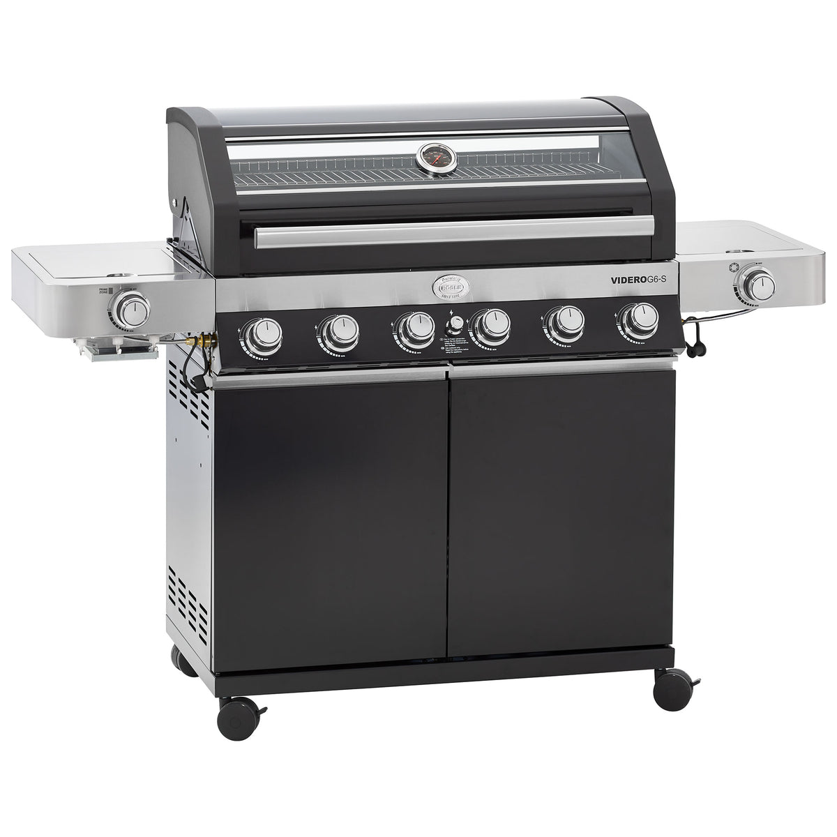 Rösle VIDERO G6-S Vario+ schwarz 50 mbar, Grillrost aus Gusseisen, für 1 - 20 Personen, Detailansicht 3