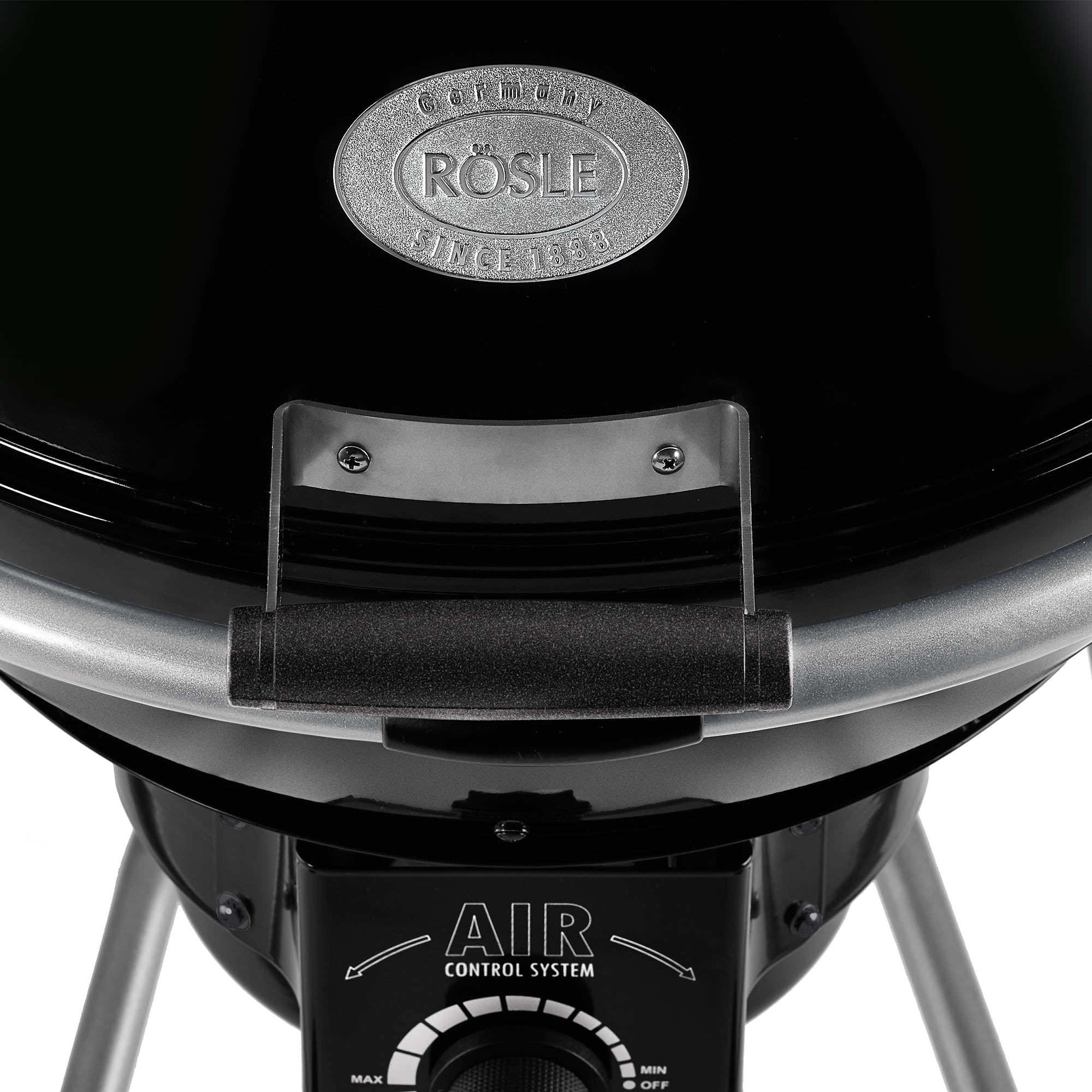 Rösle Holzkohle-Kugelgrill No.1 F50 AIR schwarz (Ø 50 cm), für 1 - 8 Personen, Detailansicht 3