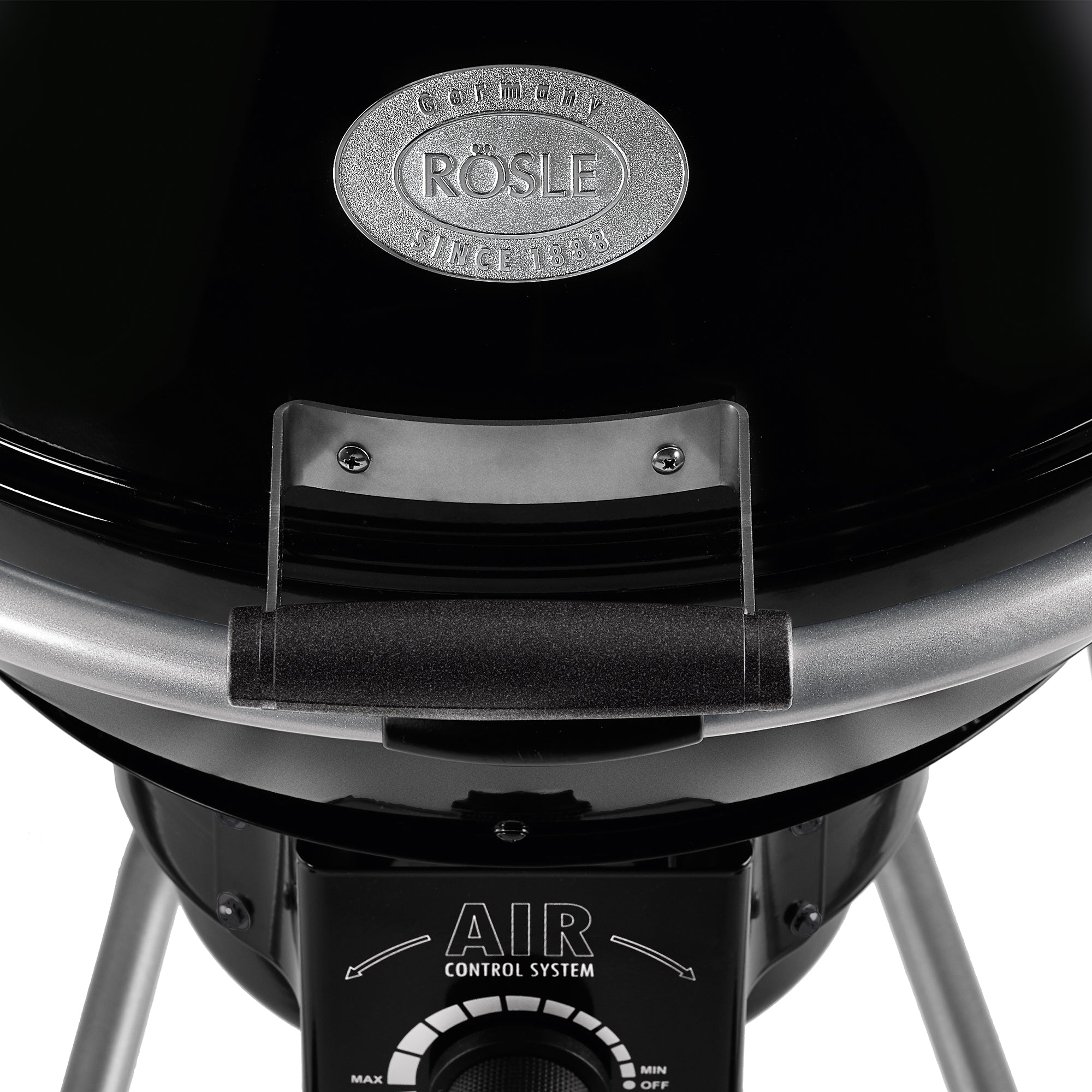 Rösle Holzkohle-Kugelgrill No.1 F60 AIR schwarz (Ø 60 cm), für 1 - 8 Personen, Detailansicht 3