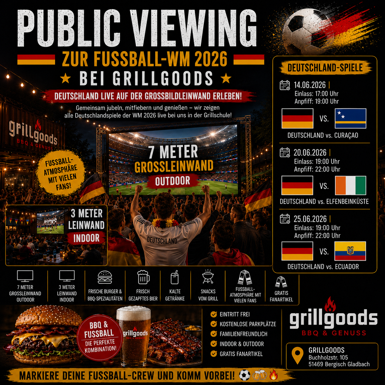 WM Public Viewing bei Grillgoods