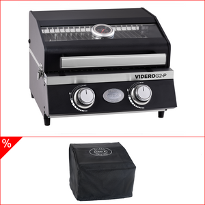 Rösle BBQ-Portable VIDERO G2-P 30mbar inklusive Abdeckhaube, Grillbundle
