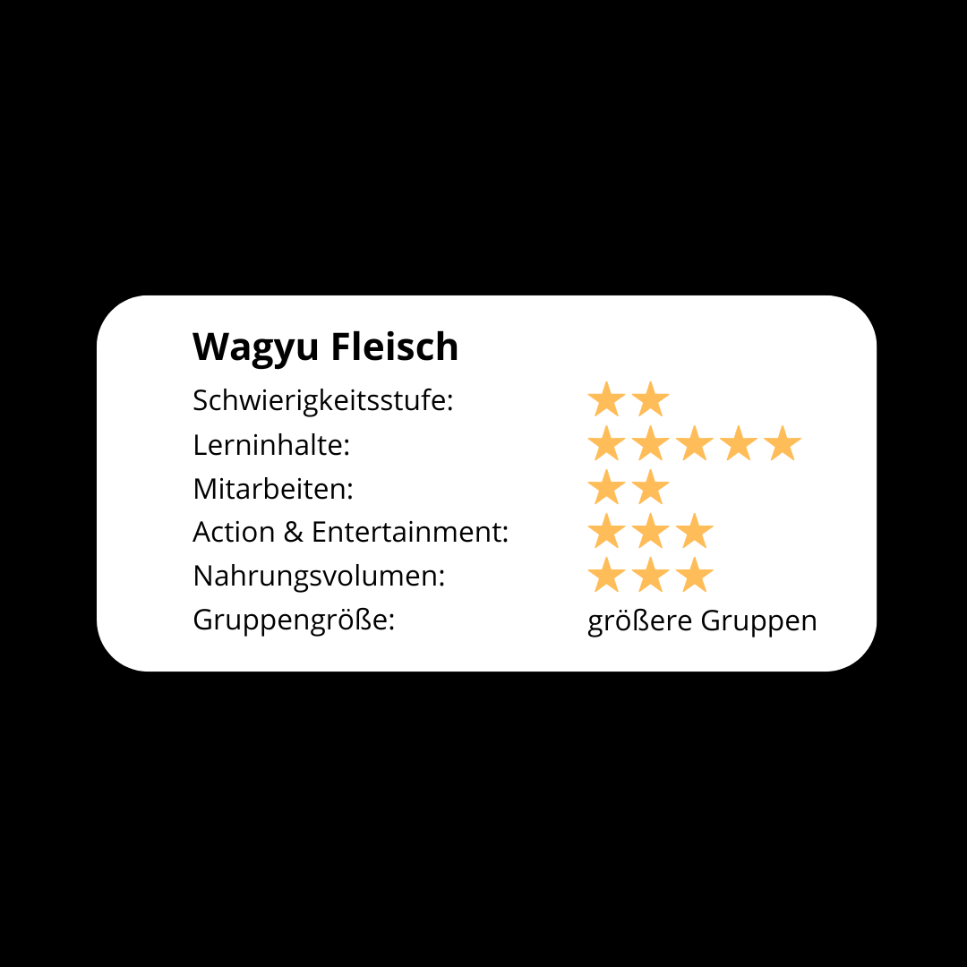 Wagyu Fleisch Grillseminar evaluation