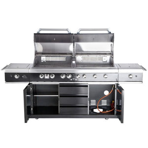 ALL'GRILL TOP-LINE EXTREM Light Black, Grillrost aus Edelstahl, Detailansicht 1