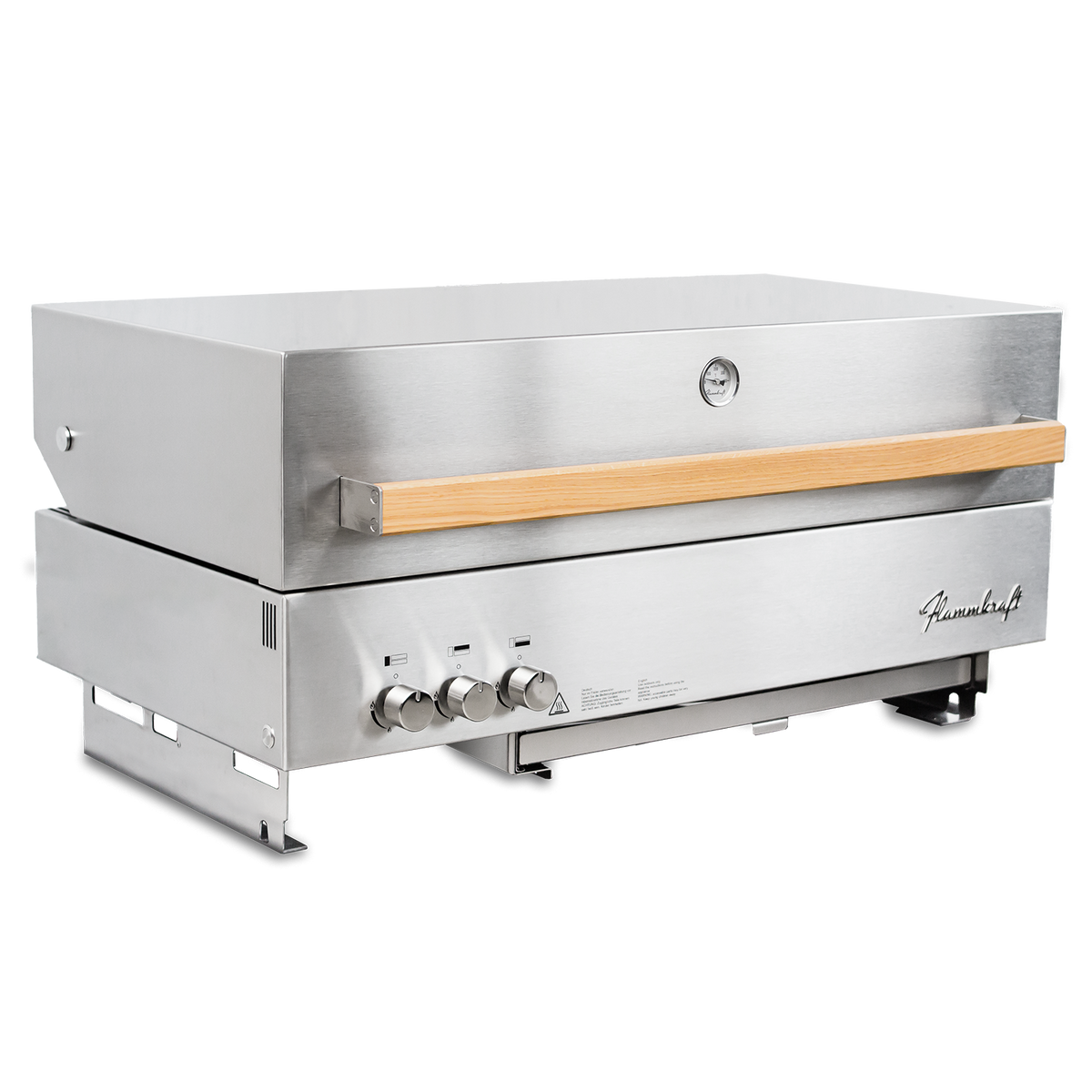 Flammkraft Block D (Gen. 5) Built-, Grillrost aus Edelstahlguss, für 1 - 15 Personen