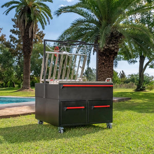 Asamodo - Cube - Asado Holzkohlegrill für den professionellen Gebrauch, Grillanzünder