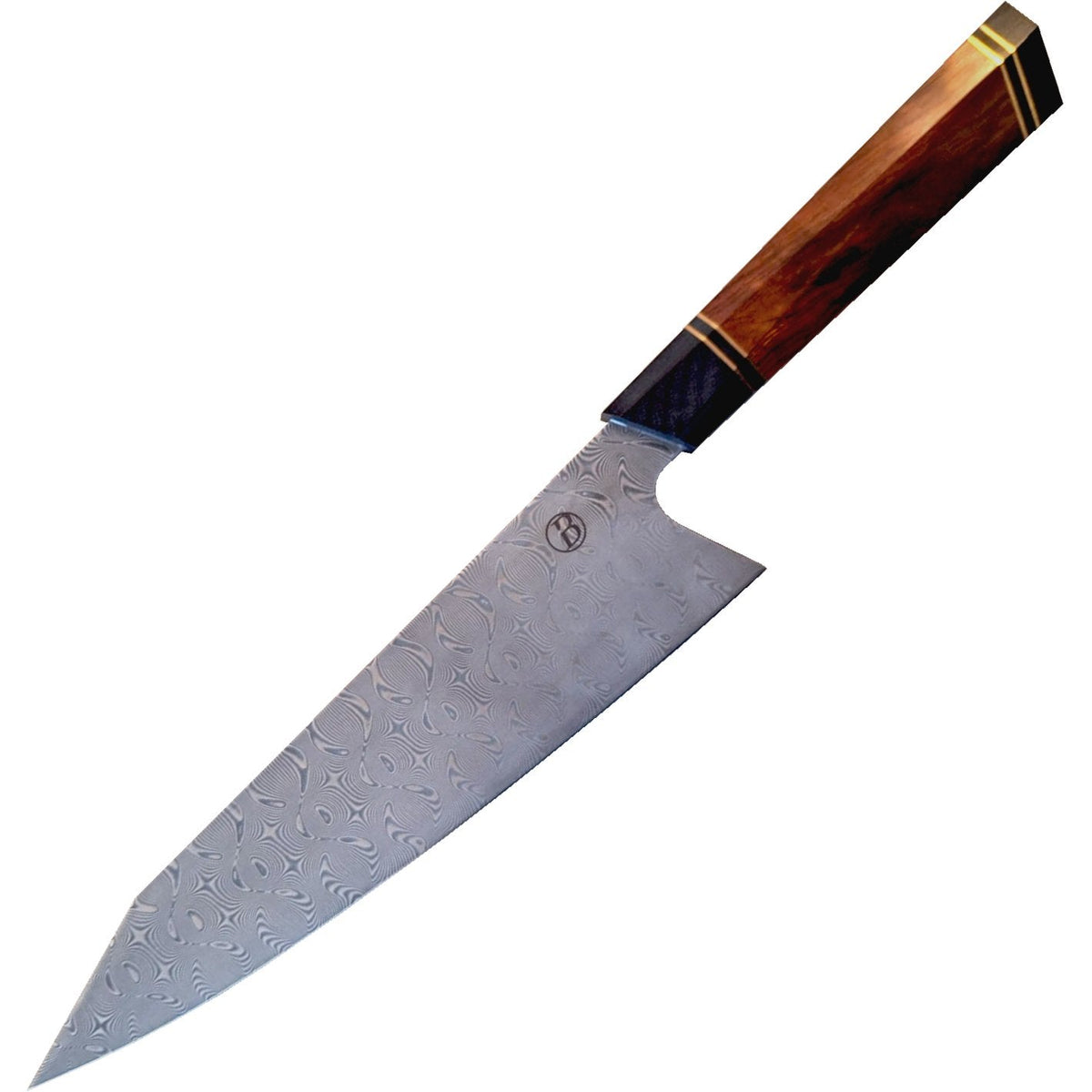 BABOSSA Damastmesser, Wüsteneisenholzgriff, Messer