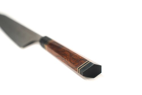BABOSSA Damastmesser, Wüsteneisenholzgriff, Messer, Detailansicht 2