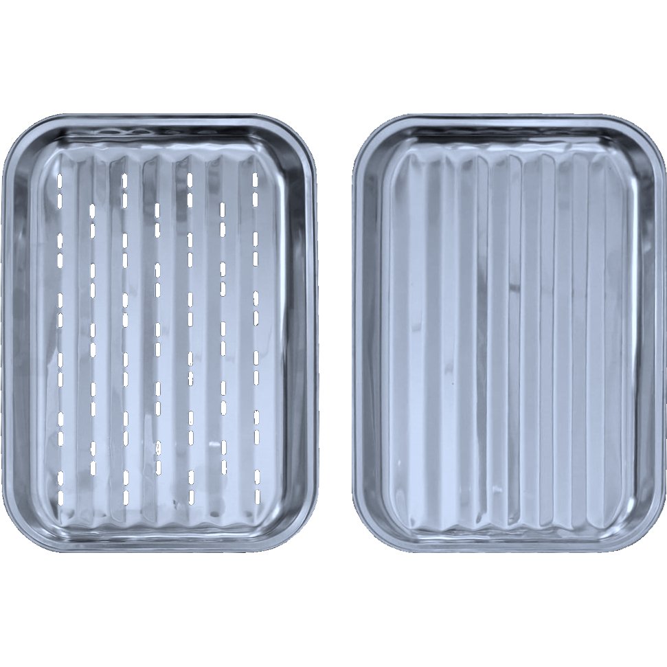 BABOSSA Grillschalen Set, Edelstahl, Grillzubehör