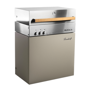 Flammkraft Block Ds Generation 5, Taupe, Grillrost aus Edelstahlguss, für 1 - 15 Personen