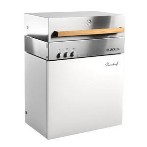 Flammkraft Block Ds Generation 5, Elfenbeinweiss, Grillrost aus Edelstahlguss, für 1 - 15 Personen