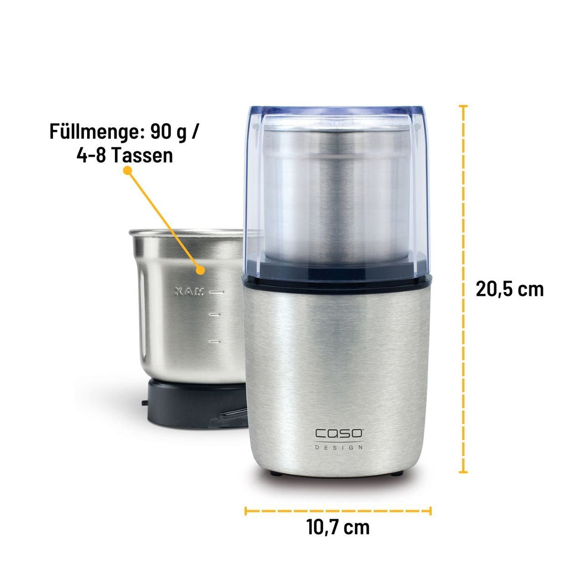 CASO Coffee & Kitchen Flavour Kaffee- und Gewürzmühle mit Zerkleinerer - Ansicht 3