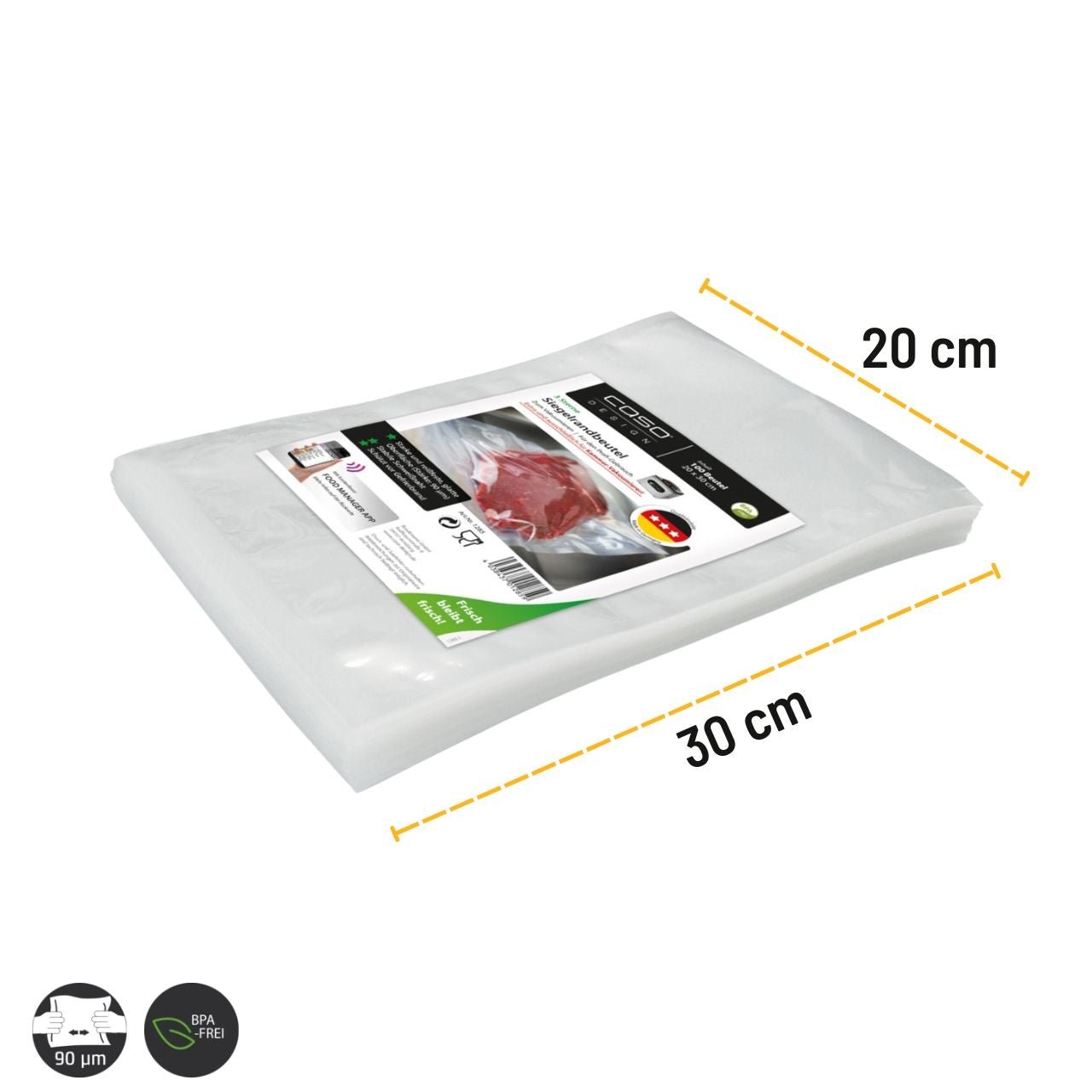 Caso Design Siegelrandbeutel, 20x30cm 100Stk., Detailansicht 1