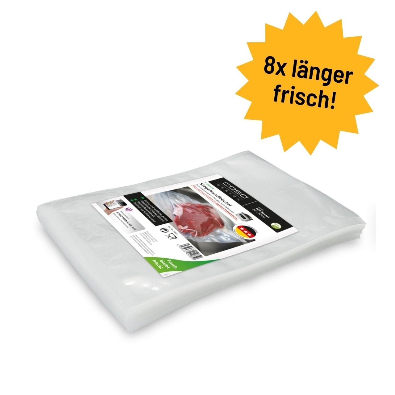 Caso Design Siegelrandbeutel, 20x30cm 100Stk.