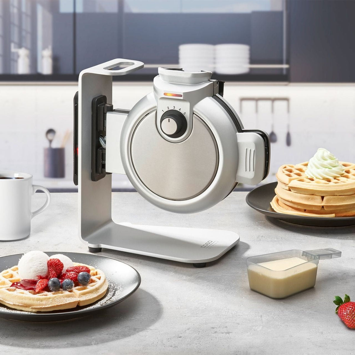CASO WaffleUp vertikales Waffeleisen für belgische Waffeln, 800 W - Ansicht 7