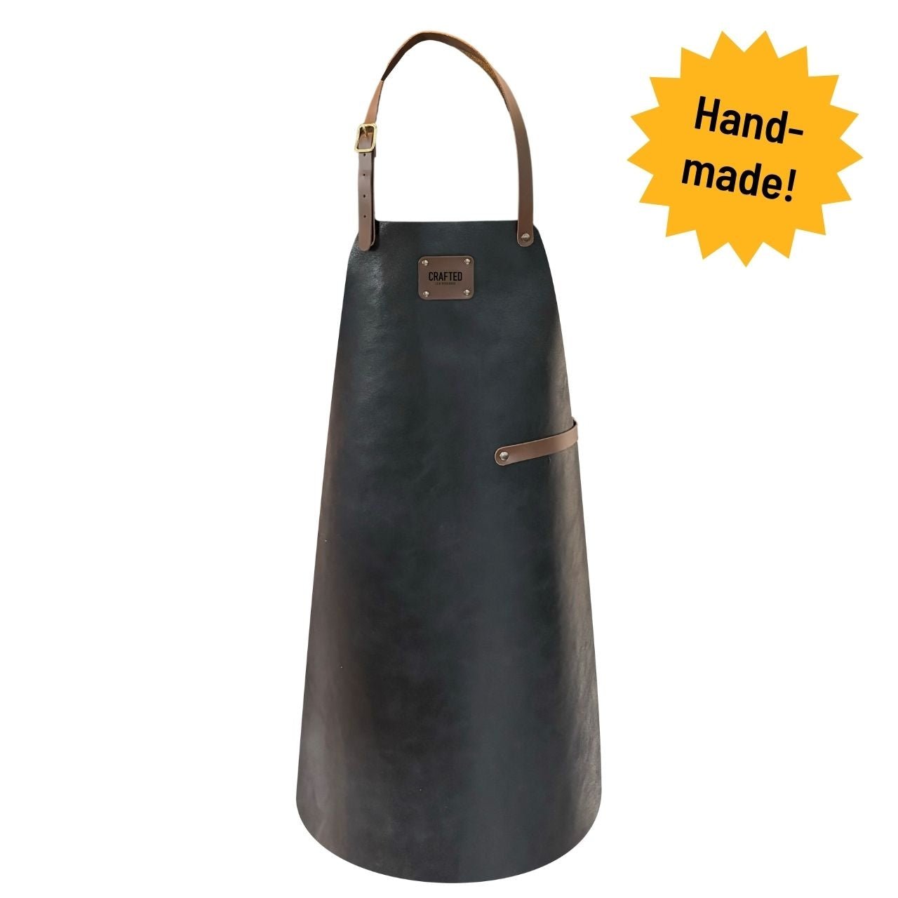 crafted Lederschürze, Schwarz, Detailansicht 2