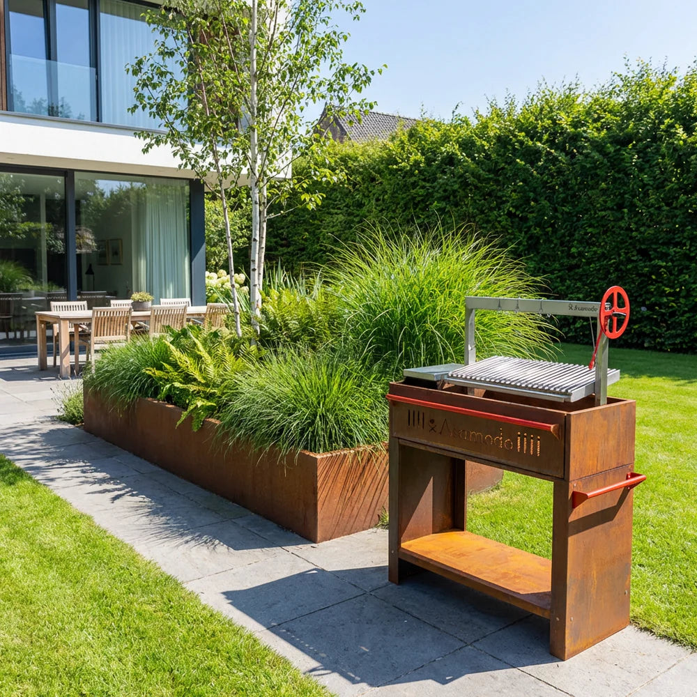 Asamodo Brasa Corten - Argentinischer Asado Holzkohlegrill, Detailansicht 2