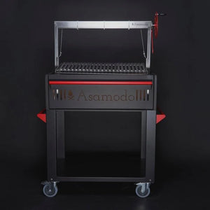 Asamodo - Der Brasa Coupé - Argentinischer Holzkohlengrill für den Balkon, Grillrost aus Edelstahl, für 1 - 10 Personen