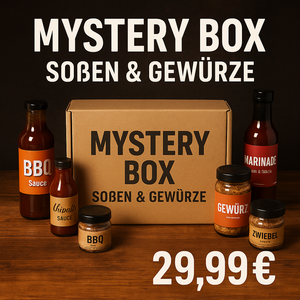 Grillgoods Mystery Box – Soßen & Gewürze im Wert von 60€ (MHD-Ware), Lebensmittel